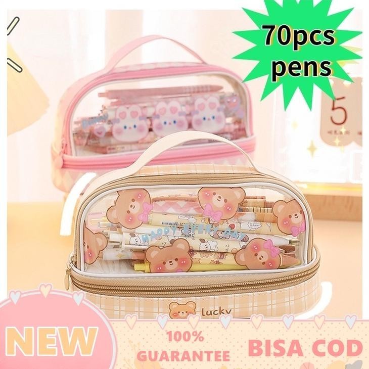 

aq-54 Kartun Kecantikan Tinggi Bag Pen Kapasitas Besar Bag Pelajar Tangan Pen Bag Pen Storage Bag Manis Makeup Kotak Stationery Berkualitas