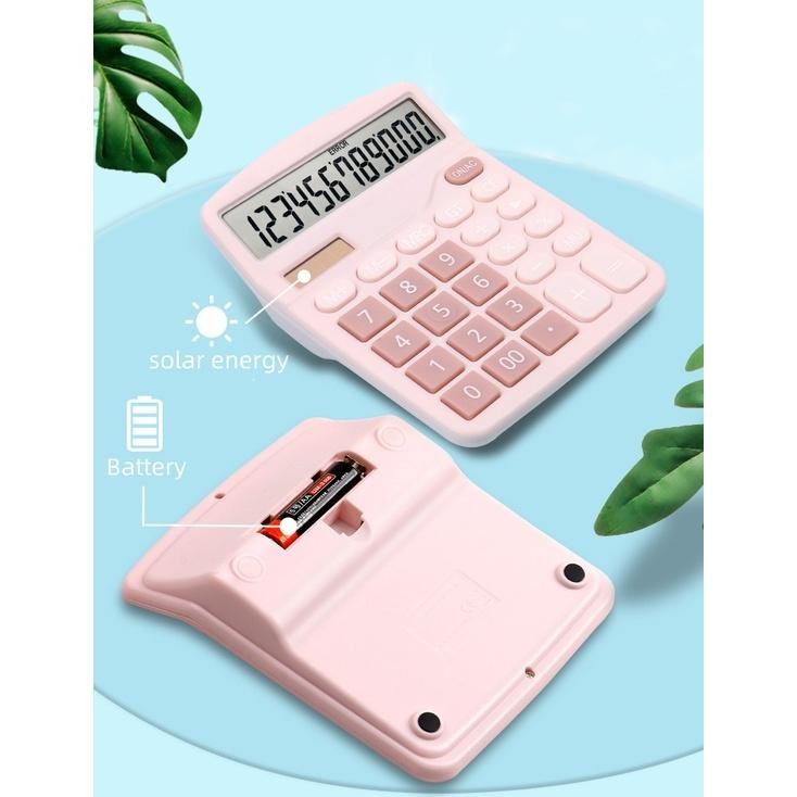 

ZAI-2530 KALKULATOR 837s 12 Digit PINK / BLUE Two Power - Caclulator Check Double Power Hemat