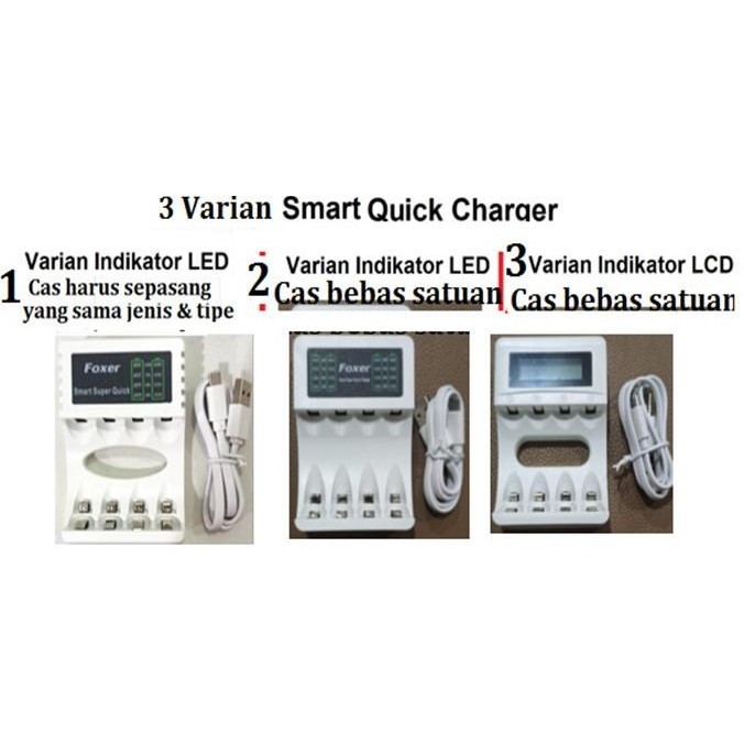 Charger Baterai Aa A2 Aaa A3 Super Quick Smart Baterai Recharge Foxer