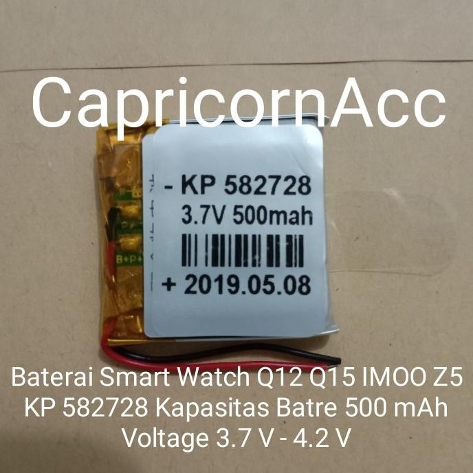 Batre Batrei Baterai Smartwatch Q12 Q15 Imoo Z5 Kp 582728 (500 Mah)