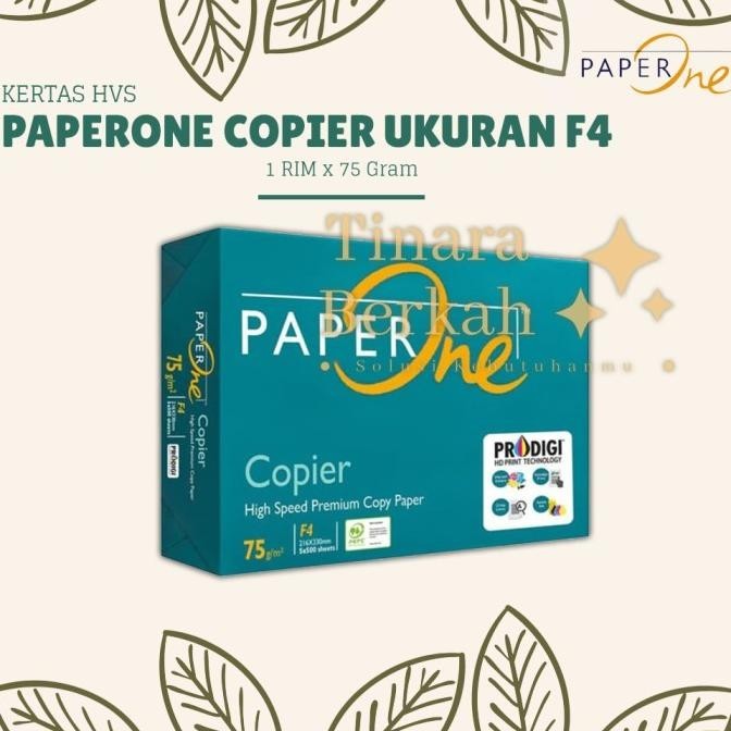 

Terlaris Kertas Hvs Paper One F4 Copier 75 Gr Gsm Fotocopy Folio Po 1 Dus 5 Rim Ready Stok