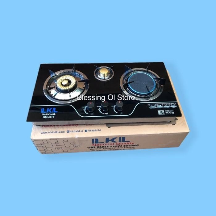 KOMPOR KACA LKL 3 in1 / 3 TUNGKU/ KOMPOR KACA TANAM LKL / KOMPOR MIX Kualitas Terbaik