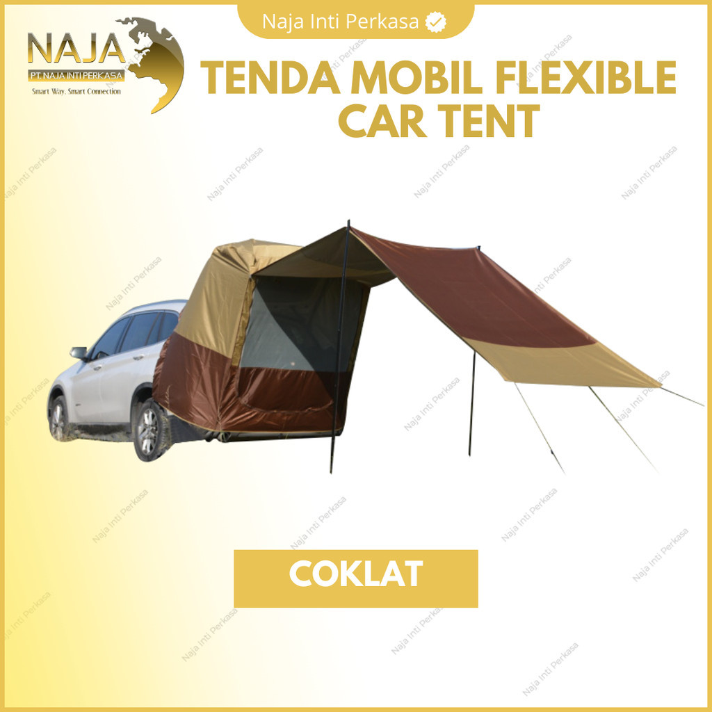 {DianShop} Tenda Mobil  Tenda Camping Mobil  Cover Mobil Tenda - Cokelat Diskon