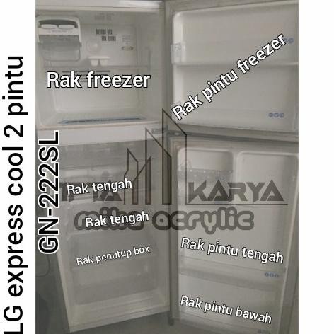 RAK KULKAS LG 2 PINTU MODEL GN-222SL