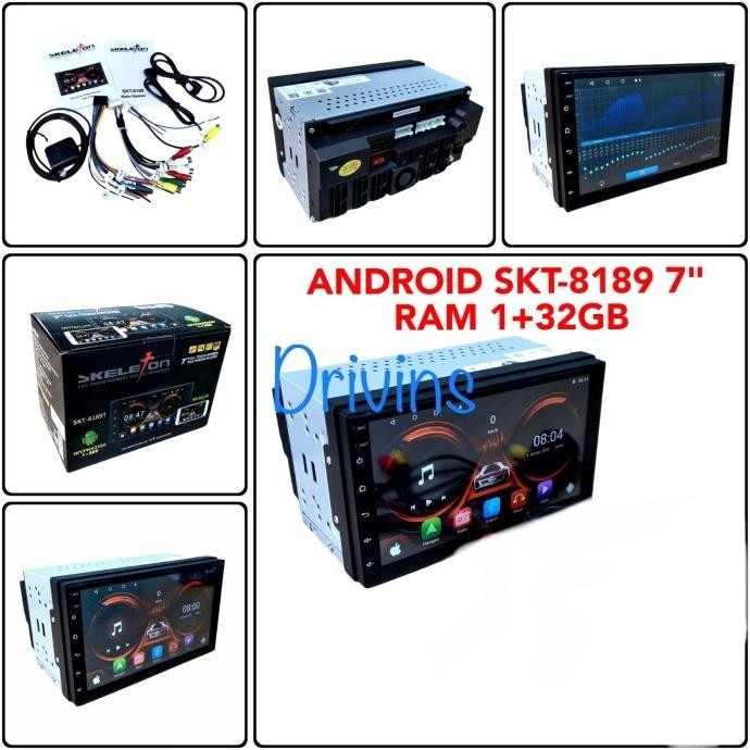 HEADUNIT ANDROID 7 INCH SKELETON SKT-8189 / SKT 8189 7" HARGA KHUSUS