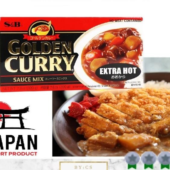 

Golden Curry Extra Hot Kari Japan Katsu Kari Sauce Saus Kare 220 Gr