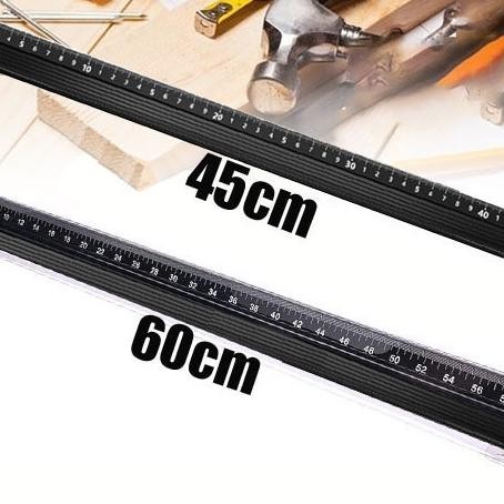 

Ggaris Lurus Multifungsi Straight Cutting Ruler Anti Slip Untuk Gerjaan Alunum Alloy 45Cm 60Cm