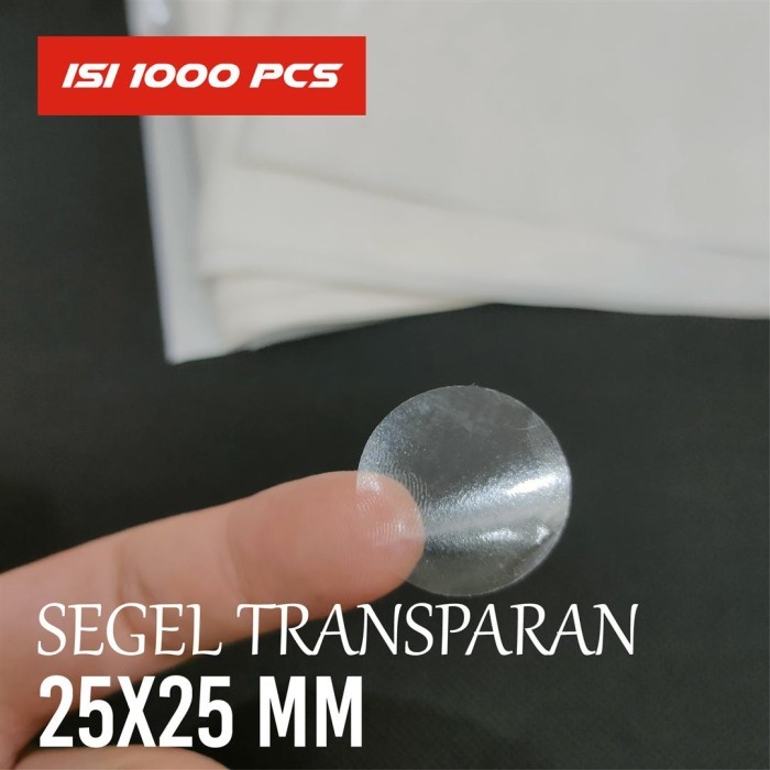 

Sale Sticker Segel Bulat Stiker Transparant Bulat Diameter 2.5 Cm 1000 Pcs