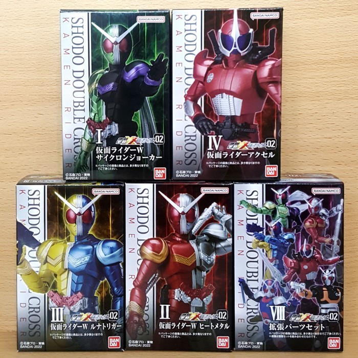 SHODO-XX Kamen Rider 02 [5/SET] W Double CJ HM LT Accel +Parts HEISEI