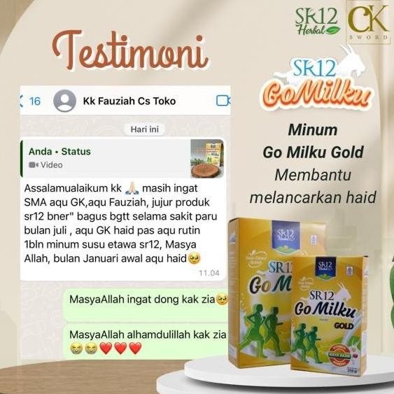 

GOMILKU GOLD SR12 SUSU KAMBING ETAWA ASLI ATASI NYERI SENDI PEGAL LINU / MENINGKATKAN KESEHATAN SALURAN PERNAFASAN / MEMBANTU MENGURANGI TEKANAN DARAH DAN KOLESTEROL TUBUH / MEMBANTU MELANCARKAN ASI