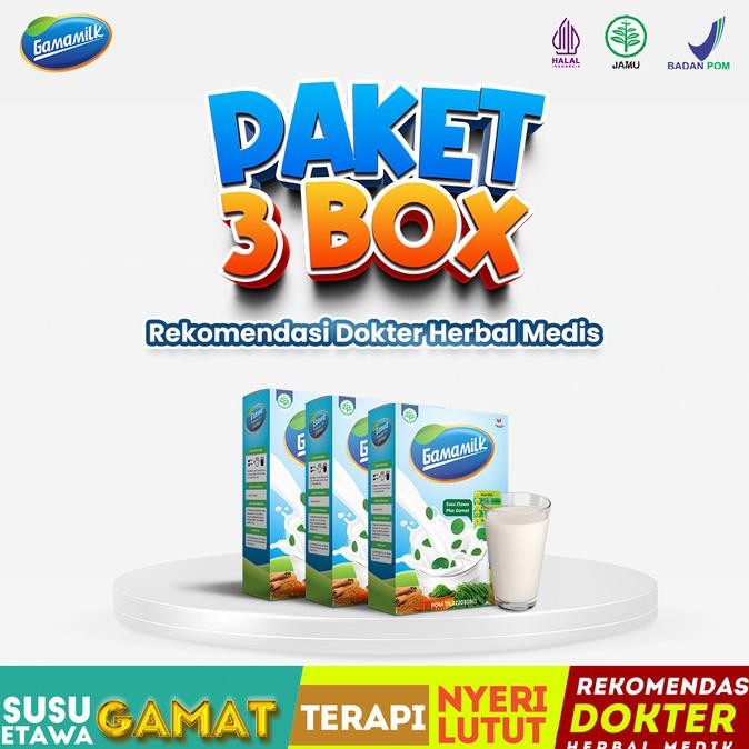 

[3 BOX] GAMAMILK SUSU ETAWA NUTRISI KESEHATAN SENDI DAN TULANG