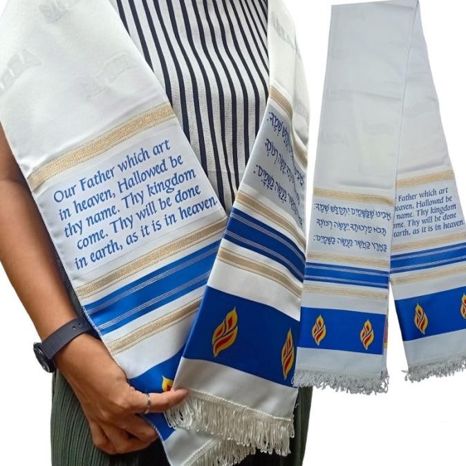 

Tallit Yahudi Israel Kerudung Doa Kristen Katolik Mantila Talit