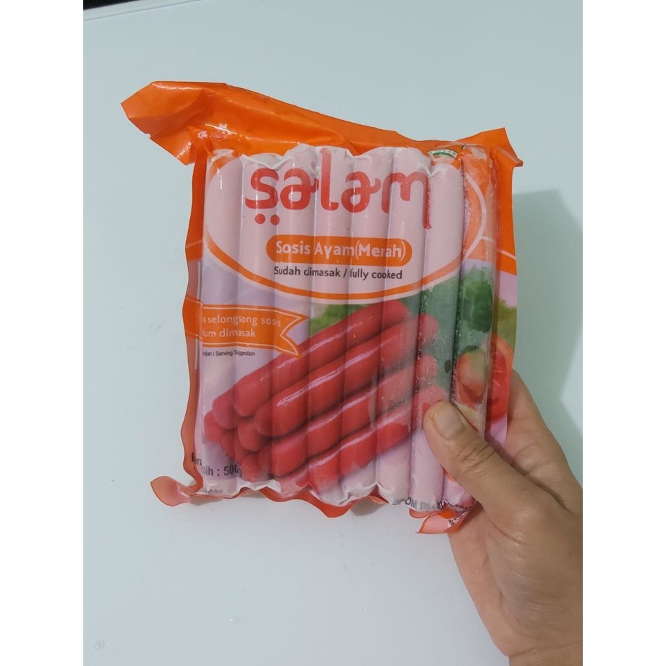 

Sosis Ayam (Merah) Merk Salam 500 gram ( Frozen) - Sayur Pawon Jogja