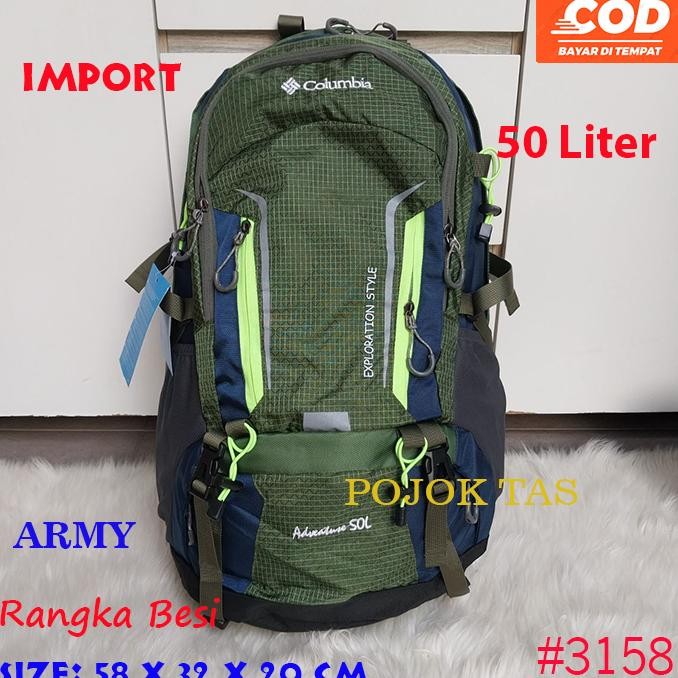 OP Tas Ransel Gunung Tas Ransel Hiking Tas Carrier Back Pack Tas Punggung Camping Colombia 50 Liter 
