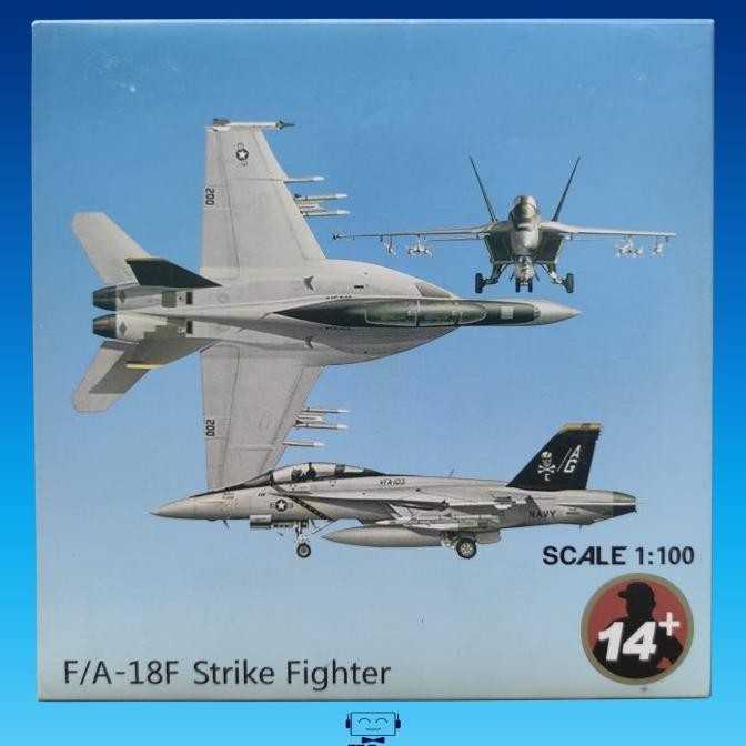 Miniatur Diecast Not Mokit Pesawat F18 F-18 Hornet 1:100 1/100