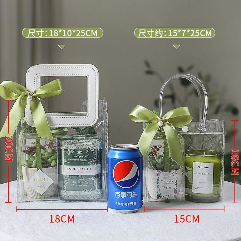 

GTU-712 [ GROSIR PER 10 PCS ] Tas Mika Kancing Transparan / Goodie Bag Ulang Tahun Lebaran Imlek Natal / Tas Hampers Souvenir Premium Termurah