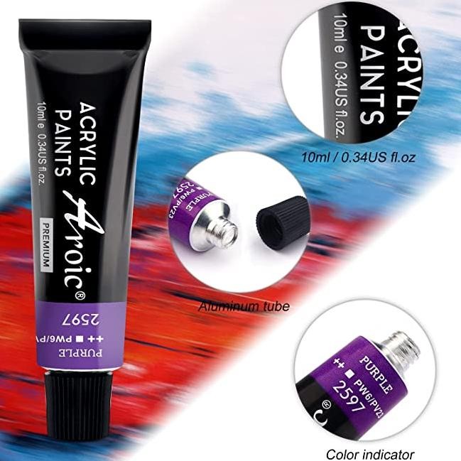 

TERLARIS Cat Akrilik Acrylic Painting Set 24 Warna 10 ML/ Painting Kit Alat Cat Lukisan Kanvas Lukis Canvas mb-24