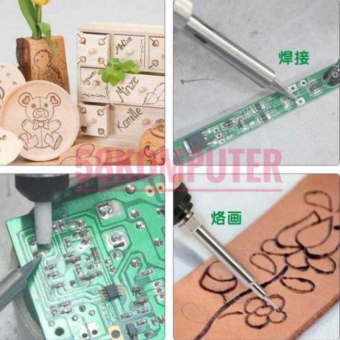 

Azalia Solder Alat Lukis Wood Burning Pen Pyrography 37 Set Alat Ukir Kayu