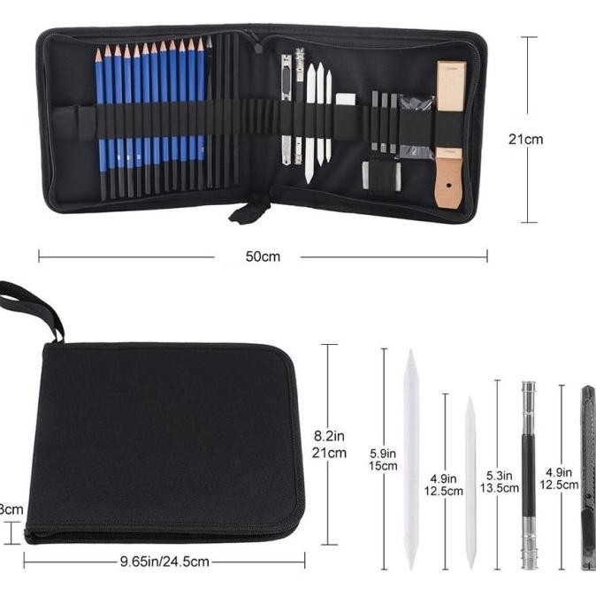 

Azalia Set Alat Menggambar - 33 Pcs Sketch Art Drawing Set - Lukis Sketsa