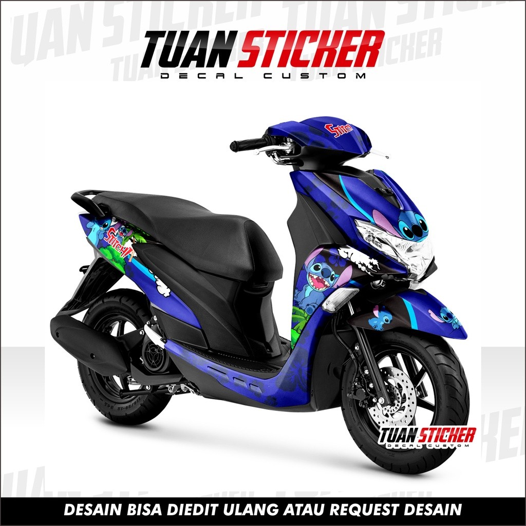 Sticker Decal Freego, Sticker Yamaha freego, Striping Freego full body, Stiker Yamaha Freego stitch