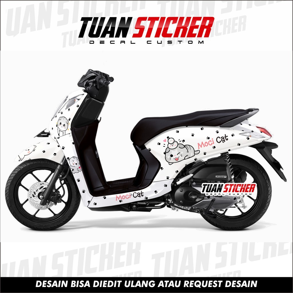 Sticker Striping decal Genio, Decal Honda Genio, Striping Genio, Sticker Honda Genio meow