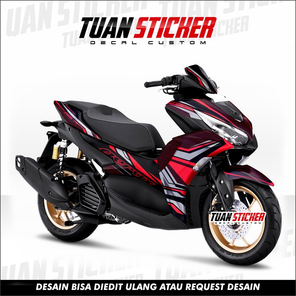 Stiker aerox Striping Decal All New Aerox 155 Connected full body sticker aerox 155 Connected QXG