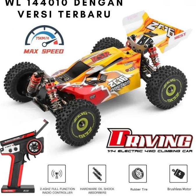 WL 144010 RC Buggy Brushless Drift 1/14 Metal Chassis 75Km/H RTR
