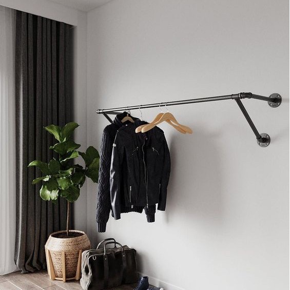 Gantungan hanger hanging rack etalase toko distro baju industrial