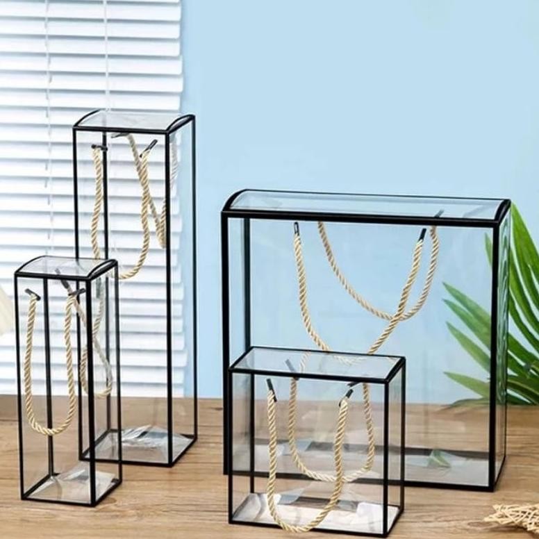 

eqw-68 5pcs Gift Box Mika/Kotak Mika Polos Dengan List Viral