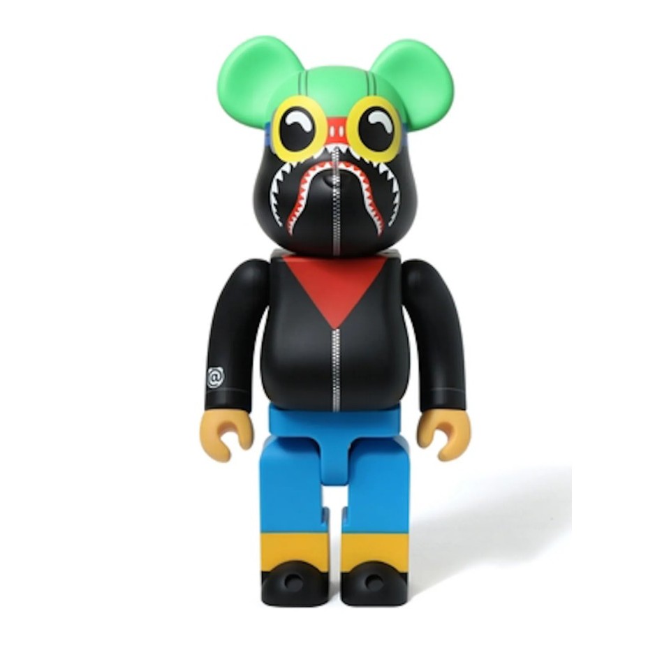 Ready Stok - Bearbrick X Hebru Brantley Flyboy Shark 400% Pajangan 28Cm Premium