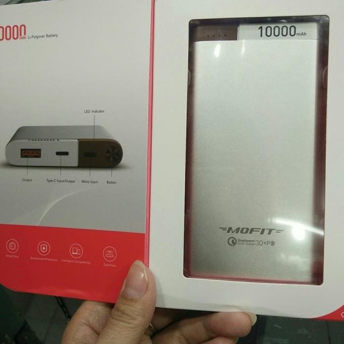 POWER BANK MOFIT 10000MAH QUICK CHARGE 3.0+PD