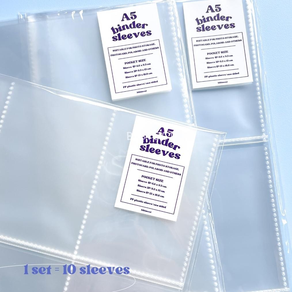 

ty-65 (A5 Size) 10 Lembar Sleeve Binder A5 6 Ring - ONE Sided Terlaris