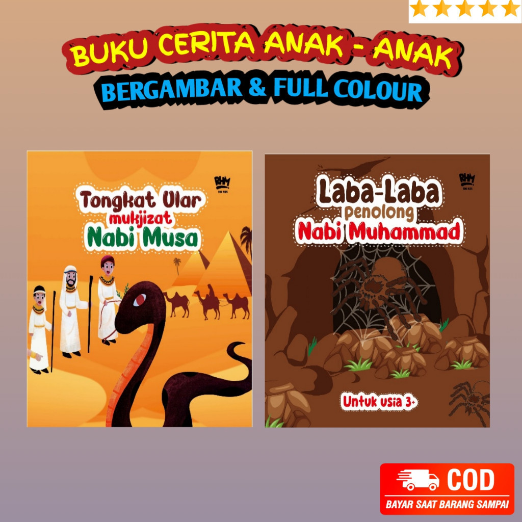 

Buku Cerita Anak Bergambar / Buku Dongeng Anak / Seri Kisah Inspiratif Bilingual / Buku Cerita Anak