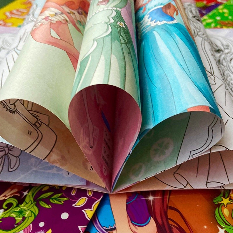 buku mewarnai/buku mewarnai princess1 set isi 10 buku