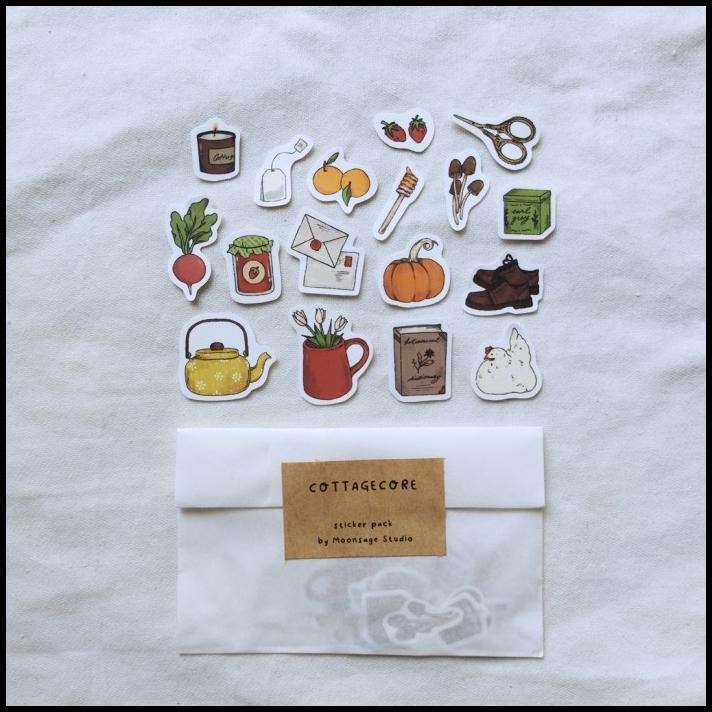 

HOT DEAL COTTAGECORE VINYL STICKER PACK JOURNALING !!!!!