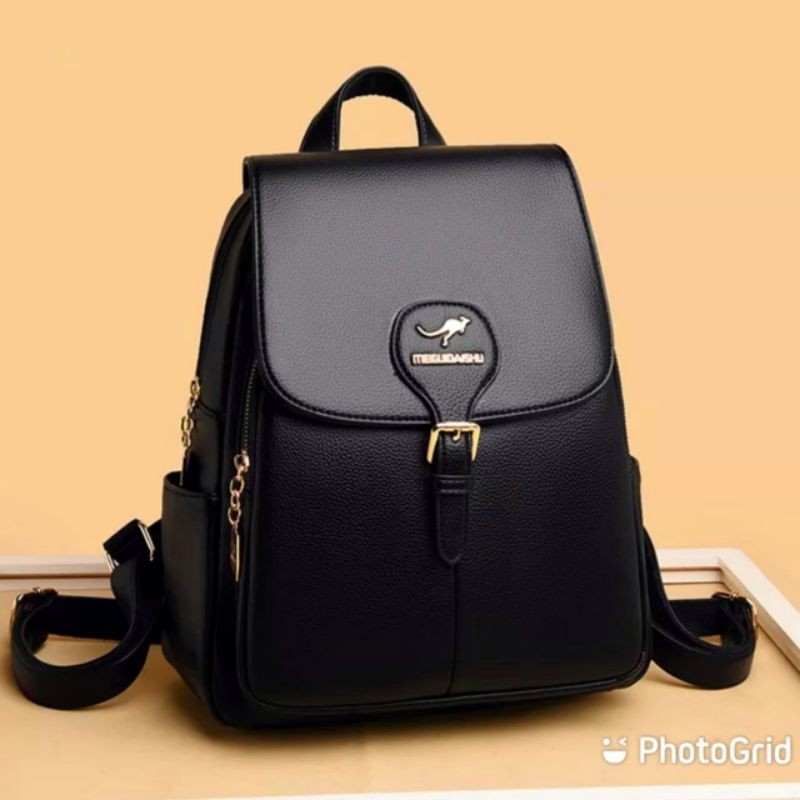 Backpack Wanita Tas Sekolah Aesthetic Tebal Original Import Kecil Hitam Terkini Anak Mini Sd Keren R