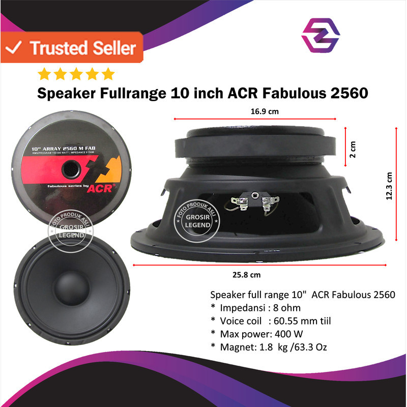 Speaker fullrange 10 inch ACR Fabulous 2560