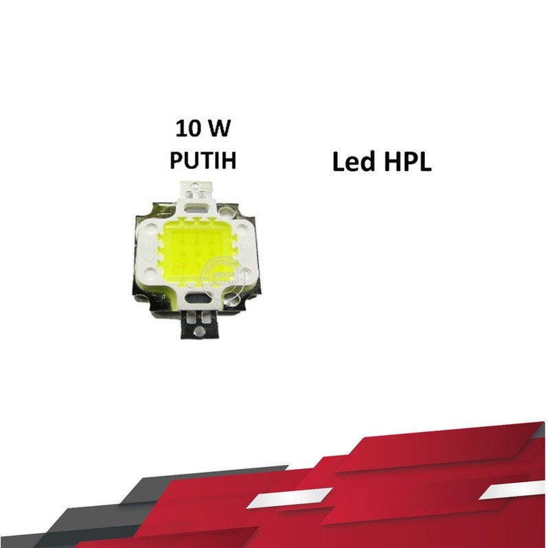 High power led HPL 10 watt putih cool white lampu plus heatsink