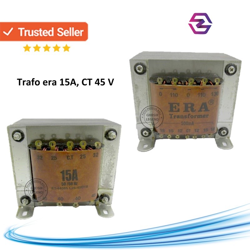 Trafo 15A ampere 45V CT Era murni tembaga