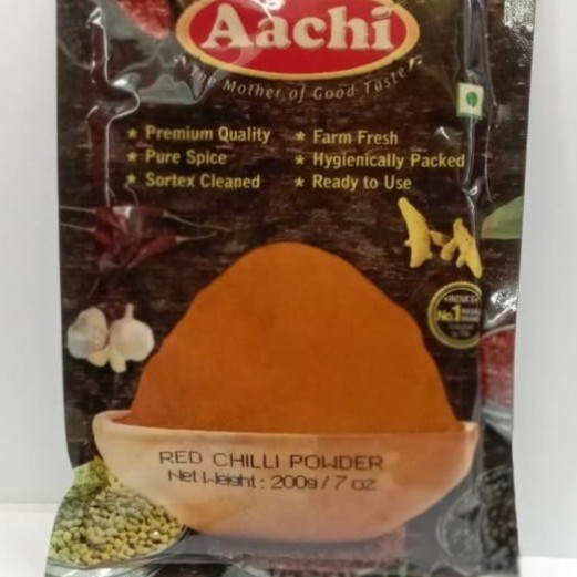 

best produk] RED CHILLI POWDER AACHI 200G / Bubuk Cabe Merah 100%