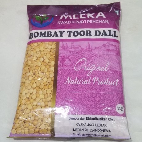 

siap kirim] TOOR DALL BOMBAY MEERA 500G / Tur Dal / Tuvar Dal / Arhar Dal.