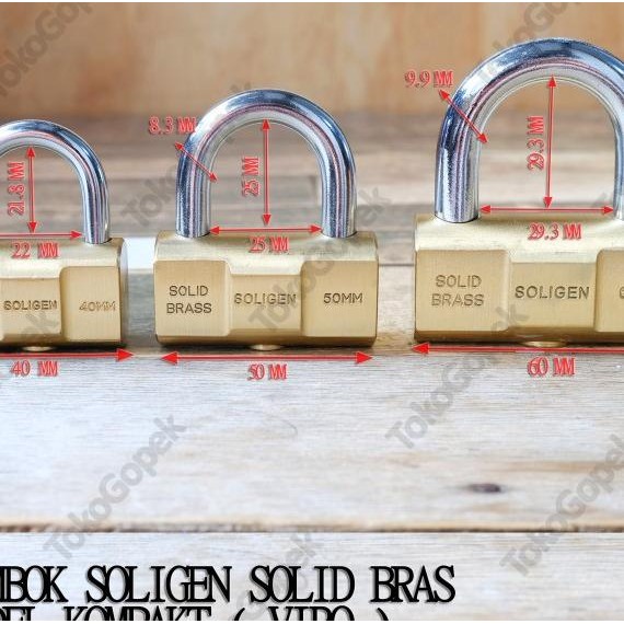 Soligen Gembok V Kompakt - Gembok Viro Soligen 40Mm 50Mm 60Mm