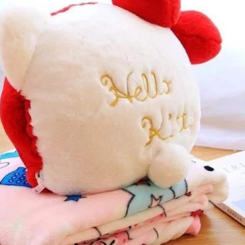 Balmut Hello Kitty Red - Bantal Selimut