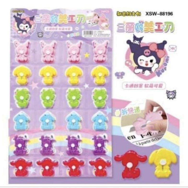 

My56 24pc Mini Cutting Knife kater cuter Lucu Kuromi Dll Viral