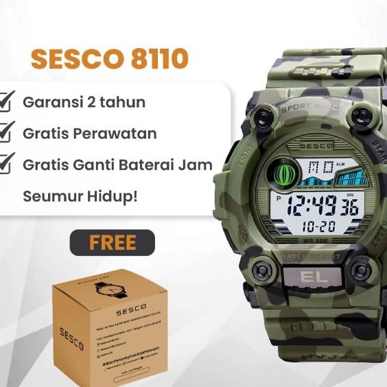 Sesco 8110 Jam Tangan Digital Anak X5K9 Jam Tangan Anak L