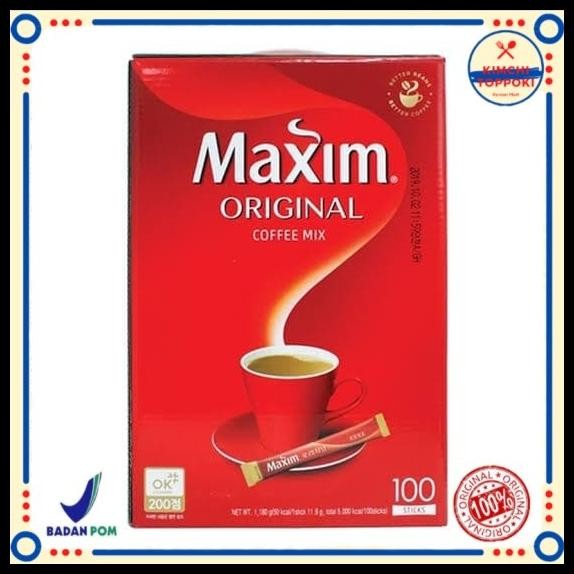 

Maxim Coffee Original Kopi Korea Isi 100 Pcs Made In Korea