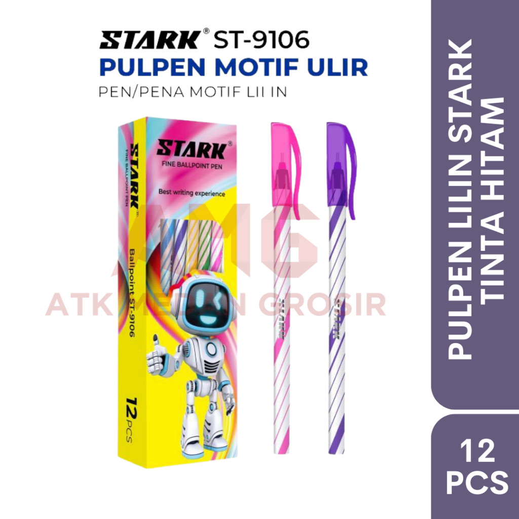 

Pulpen Ulir Pulpen Lilin Stark Murah Isi 12 Pcs