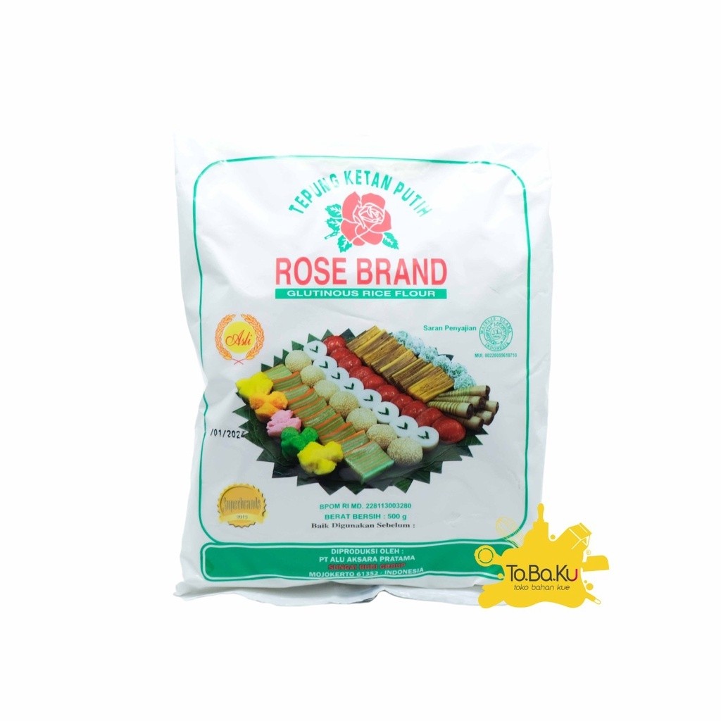 

Tepung Ketan Putih Rose Brand 500gr