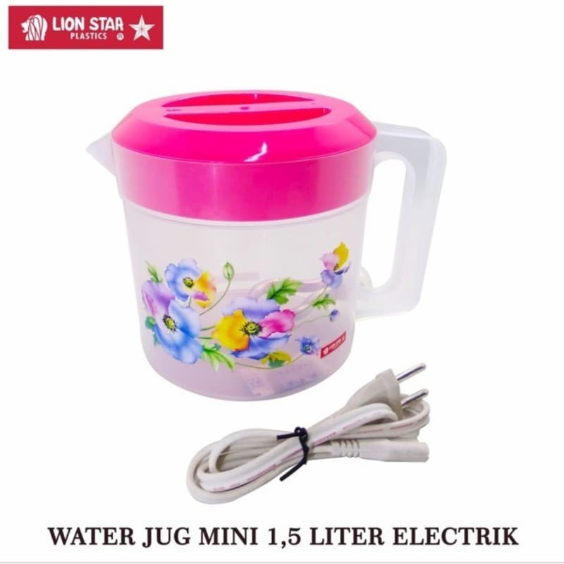 Teko listrik plastik 1.5 liter Lion star
