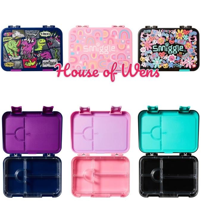 SMIGGLE BRIGHT SIDE MEDIUM BENTO LUNCHBOX ORIGINAL - KOTAK MAKAN BENTO